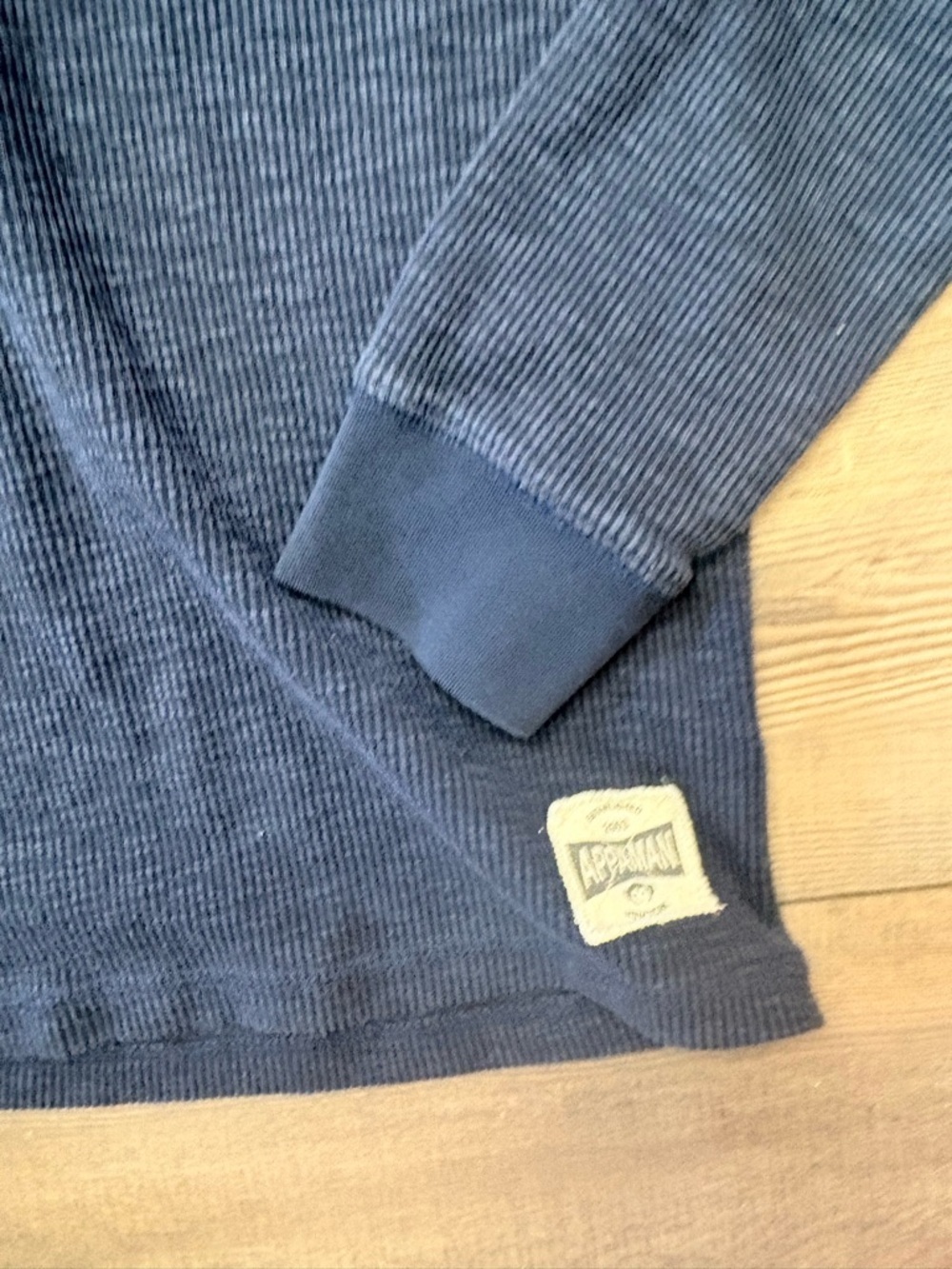 Appaman Navy Long Sleeve Henley Thermal Top - Picture 3 of 4